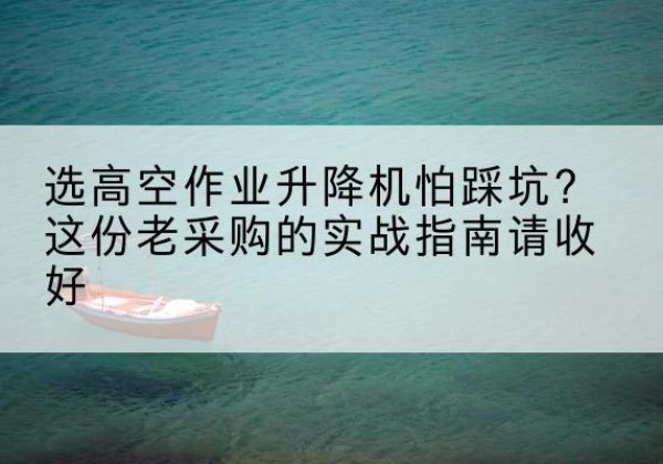 金凤高空作业升降机厂家推荐-选高空作业升降机怕踩坑？这份老采购的实战指南请收好